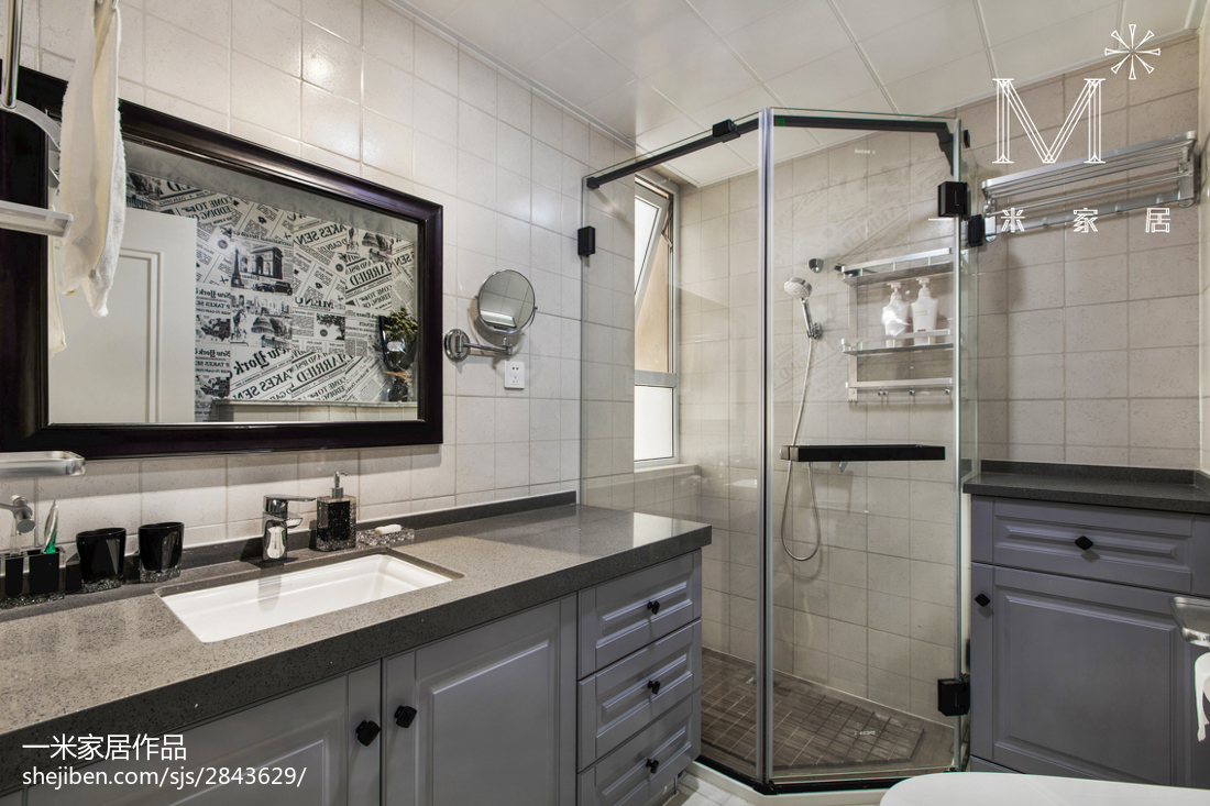美式二居室卫浴设计效果图