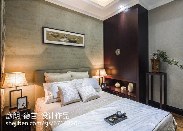 中式风格展示空间卧室设计