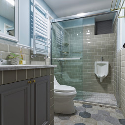美式三居室卫浴设计案例