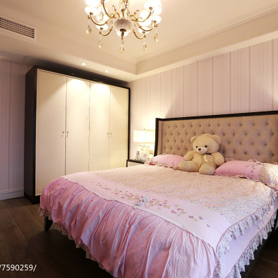 粉色系欧式风格儿童房设计