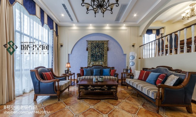 别墅地中海风格客厅设计