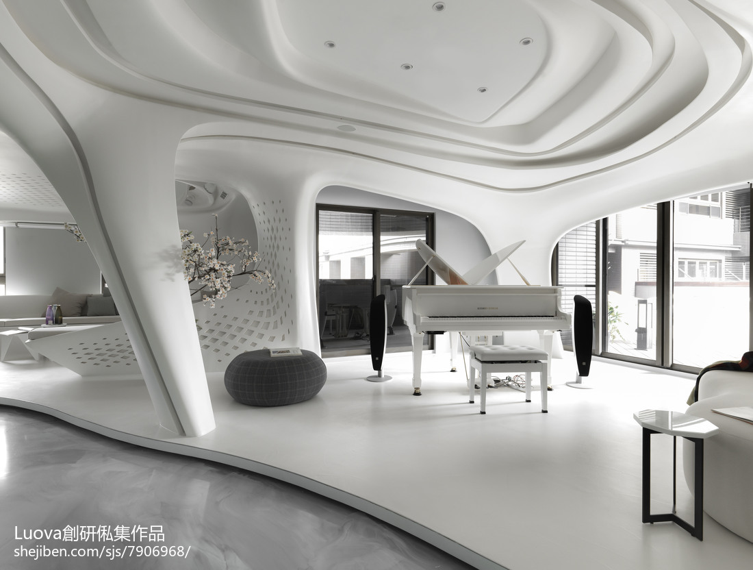现代风格豪宅钢琴房设计