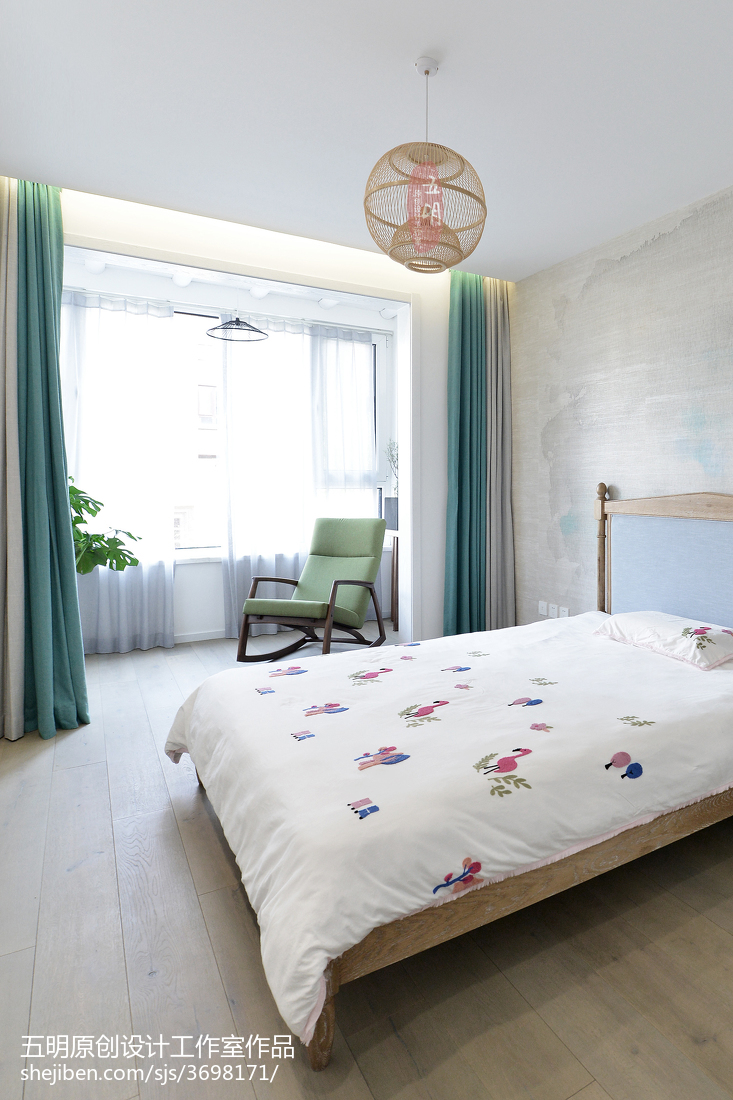 新中式风简约家居卧室装修效果图