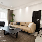 143m² 现代极简客厅沙发设计图