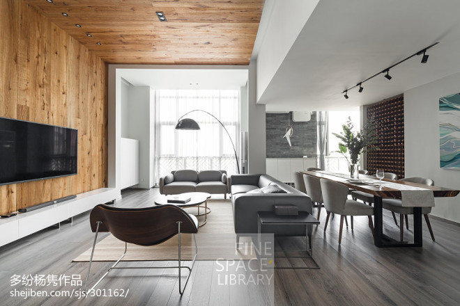 宽敞简洁现代客厅设计图