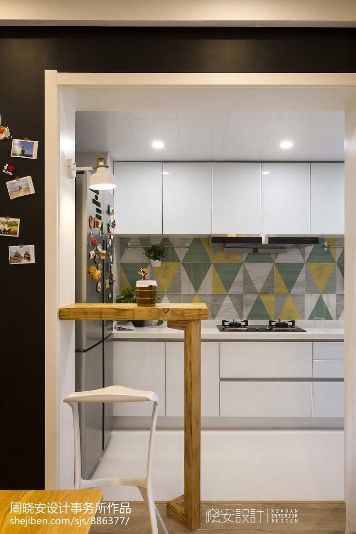简单北欧风格小型厨房设计图