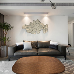 142m²現代客厅沙发背景画设计图
