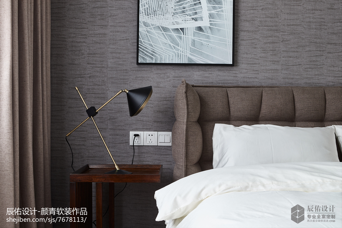 现代别墅卧室床头灯设计图片
