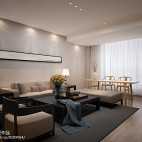 清新现代三居客厅设计图
