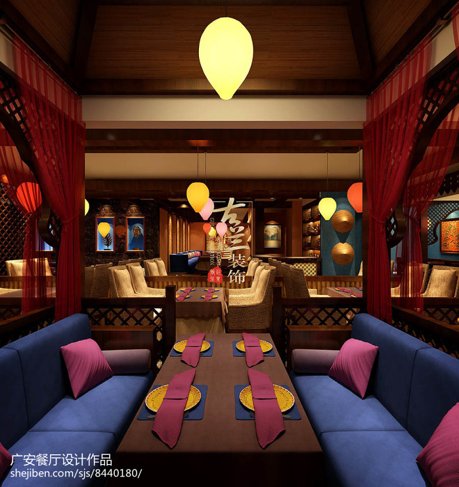 阿玉莲越南餐厅-广安主题餐厅设计装修