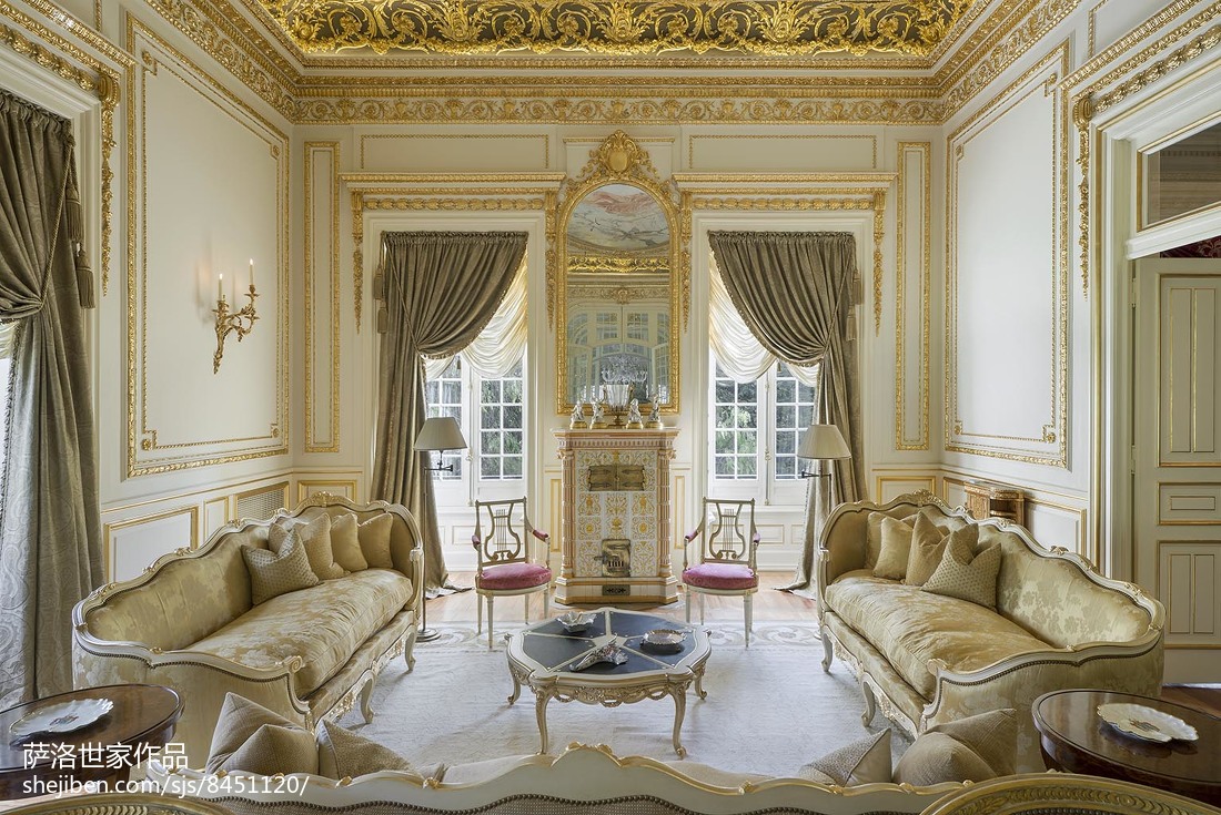 宫殿式别墅客厅设计图片