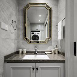 137平方美式卫浴洗手台设计图