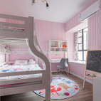 灰白格现代儿童房设计图