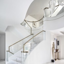 现代别墅楼梯设计实景图片