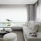 灰色系现代客厅设计实景图片