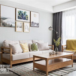 日式二居客厅背景画设计图