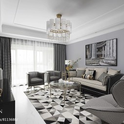 新装饰主义美式客厅设计图片