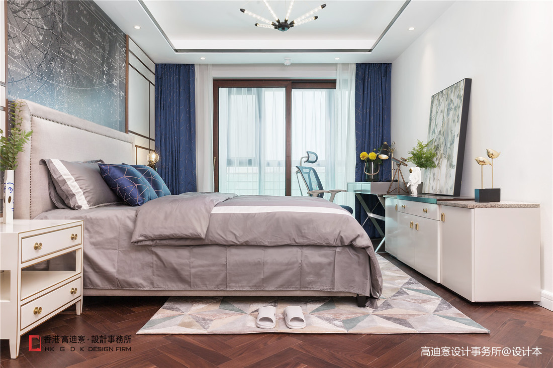 中式复式年轻人卧室设计图