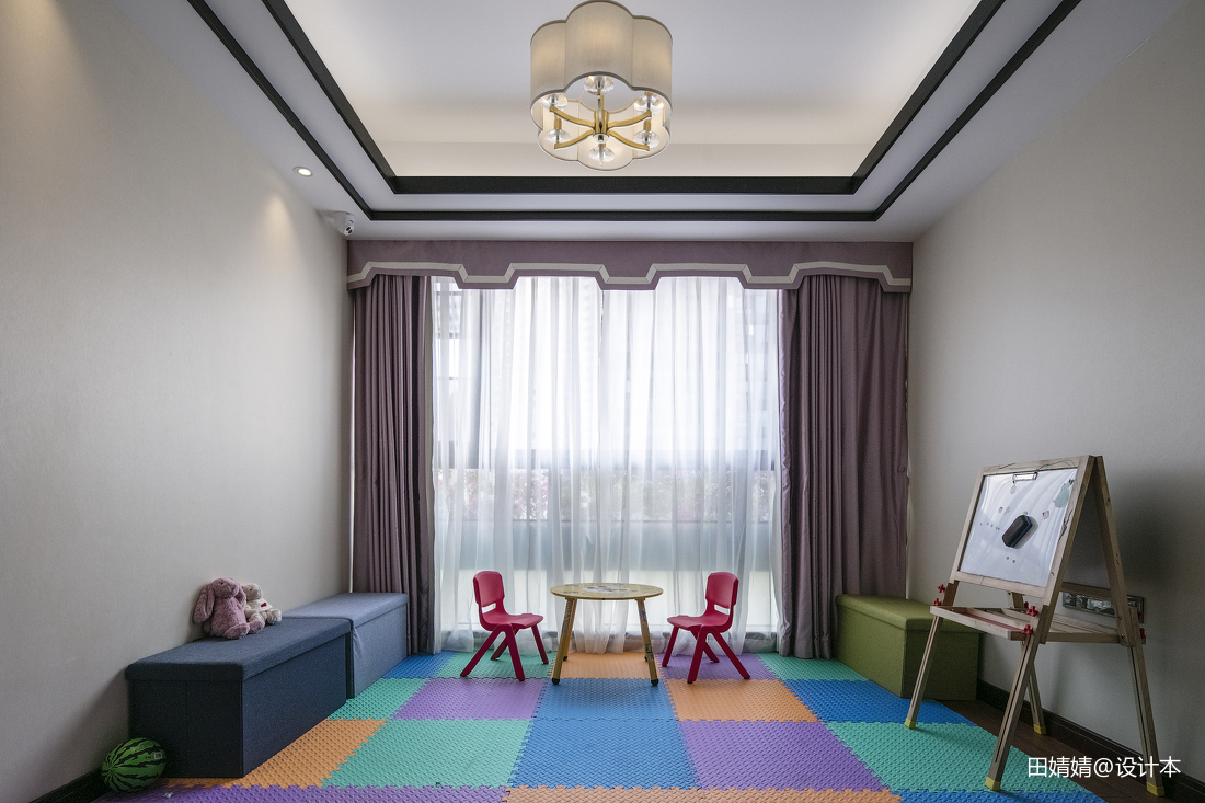 新中式loft公馆儿童房休闲区设计图