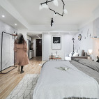 黑白灰现代小户型卧室设计