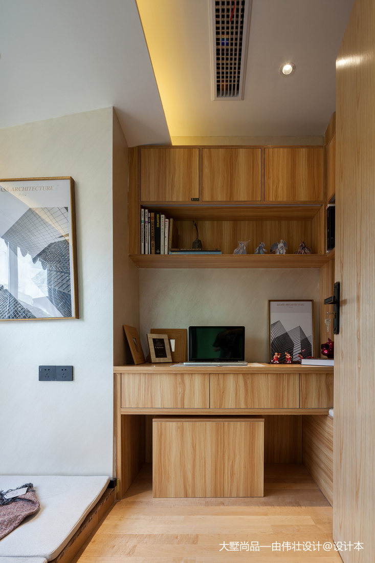 中式风57㎡复式豆荚户型变身六室两厅书房设计美图