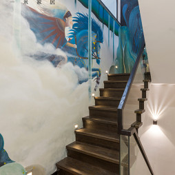 安徒生的色彩北欧复式楼梯设计图