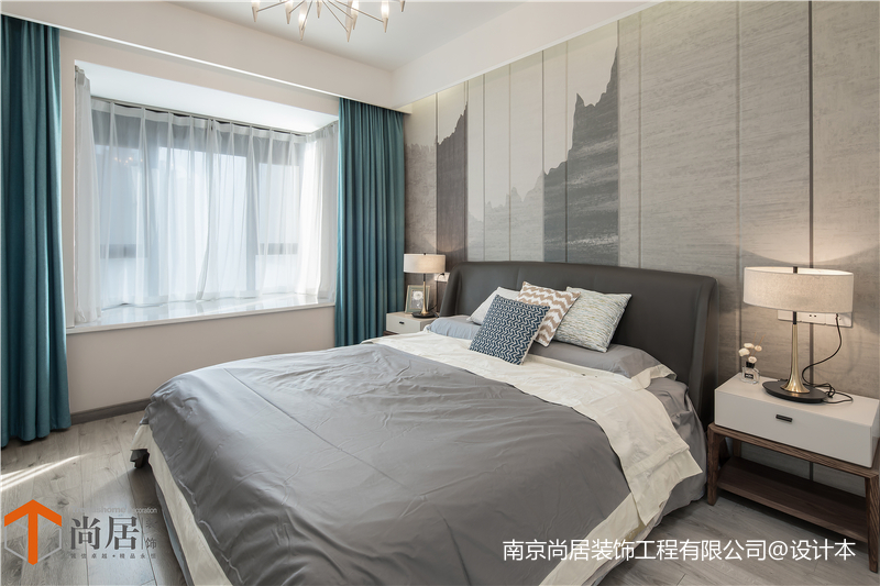 舒适明亮的现代风格三居室卧室设计