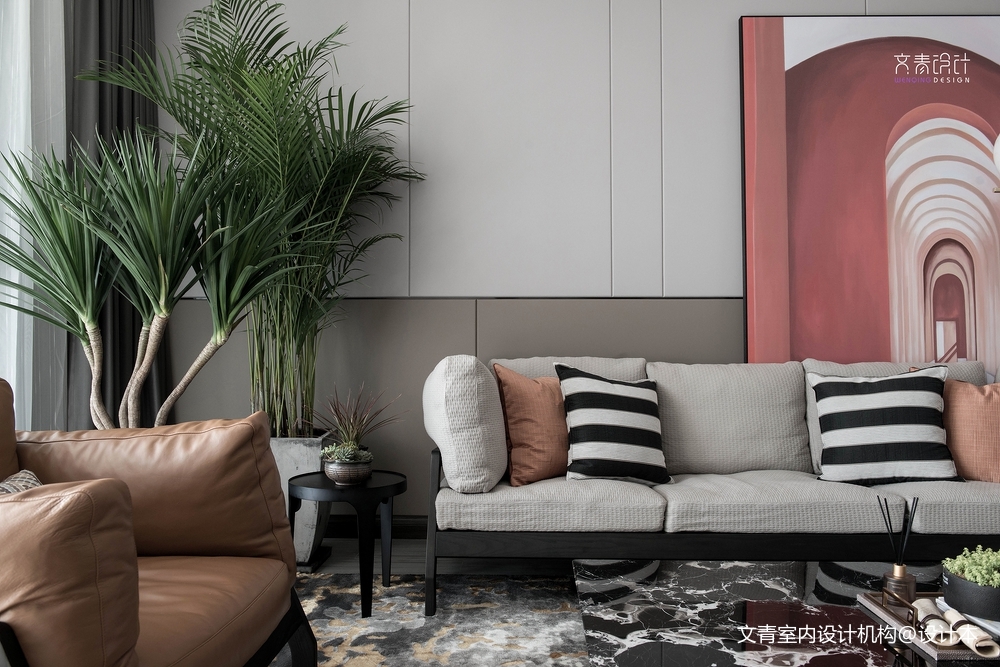 现代客厅沙发实景图片