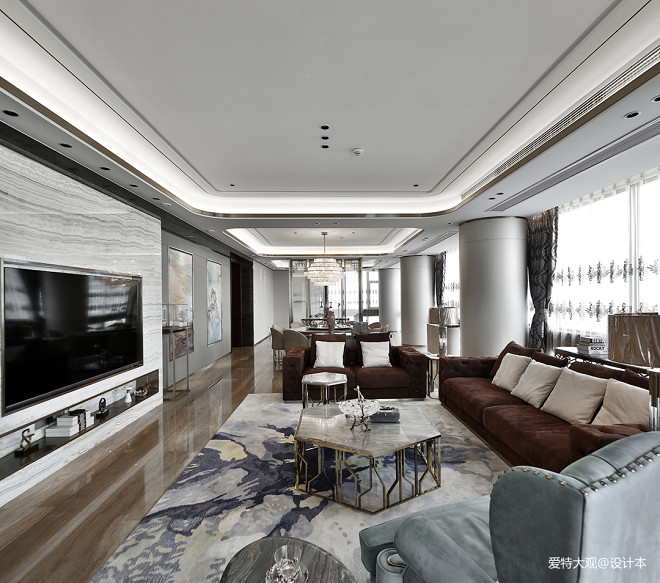 580㎡超大江景房客厅沙发设计图