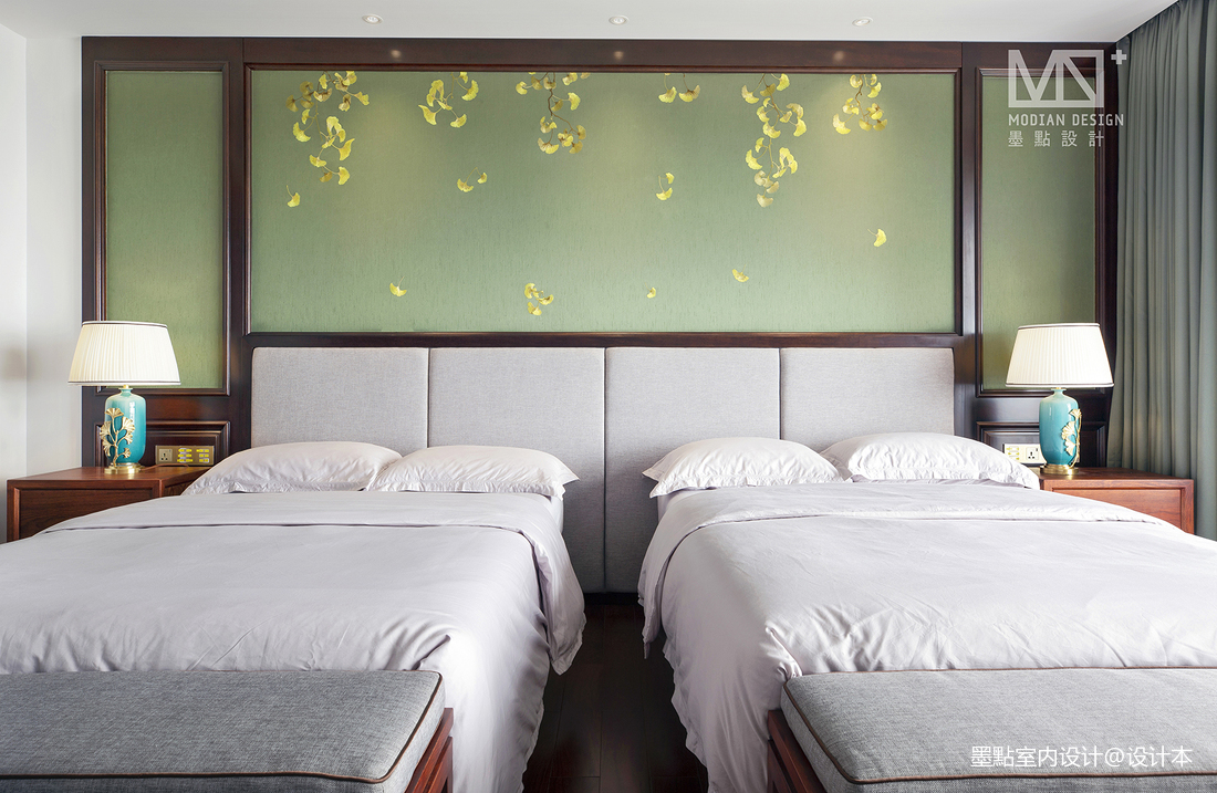 锦绣中式双人卧室设计图
