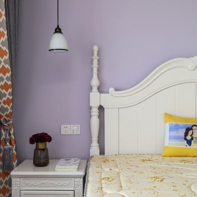 紫色壁纸装修效果图 紫色壁纸室内设计图片大全 设计本