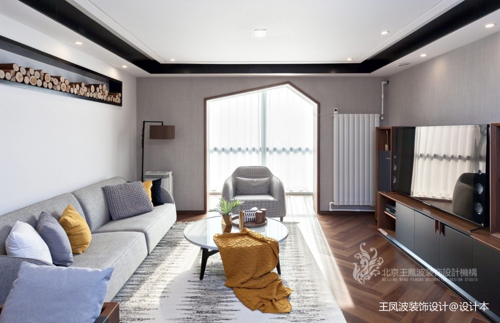 现代风格三居客厅沙发设计图