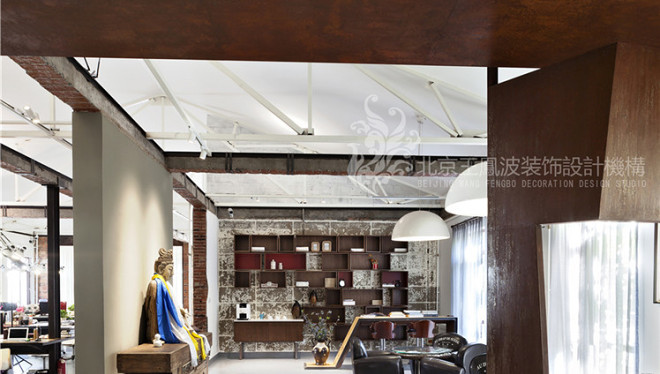 办公空间设计，王凤波装饰设计室内实景