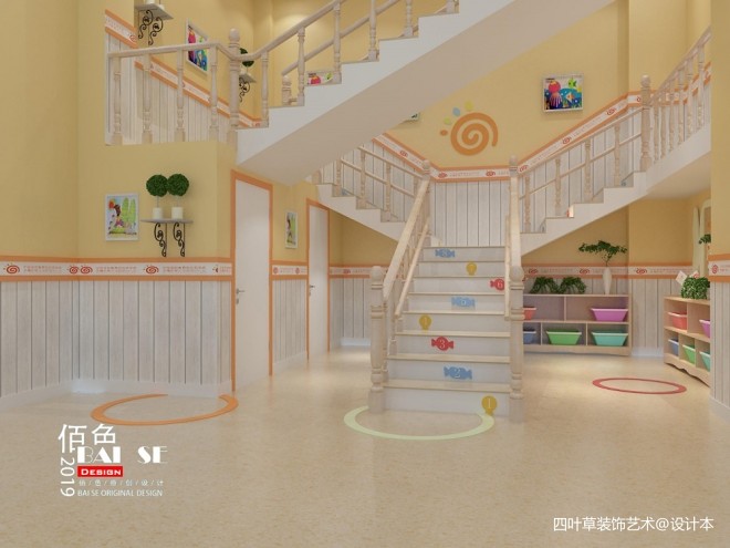 佰色幼儿园设计幼儿园装修早教中心室内