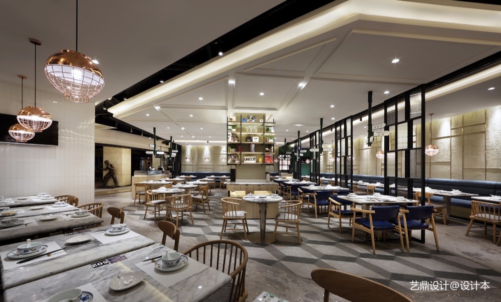 餐厅空间设计，“艺鼎新作”，表叔茶餐厅——座位区图片