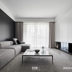 现代简约—黑与白——客厅图片