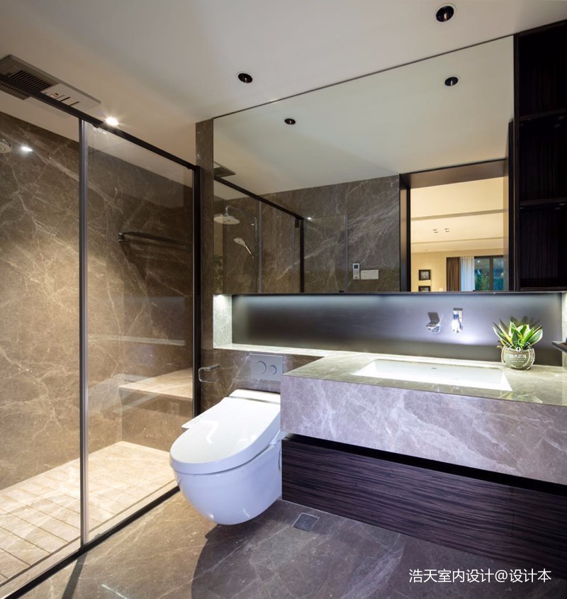 新中式实景大平层，充满仪式感的生活空间——卫生间图片