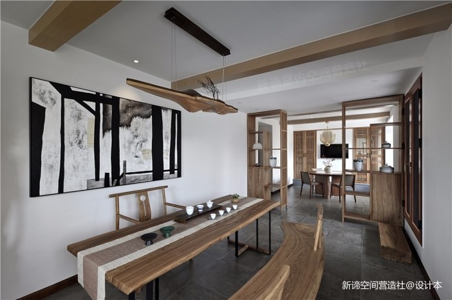 中式现代—自在居——茶室图片