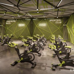 【吉米设计】健身房——动感单车房设计图