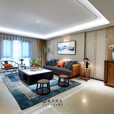 166m²演绎现代中式——客厅图片