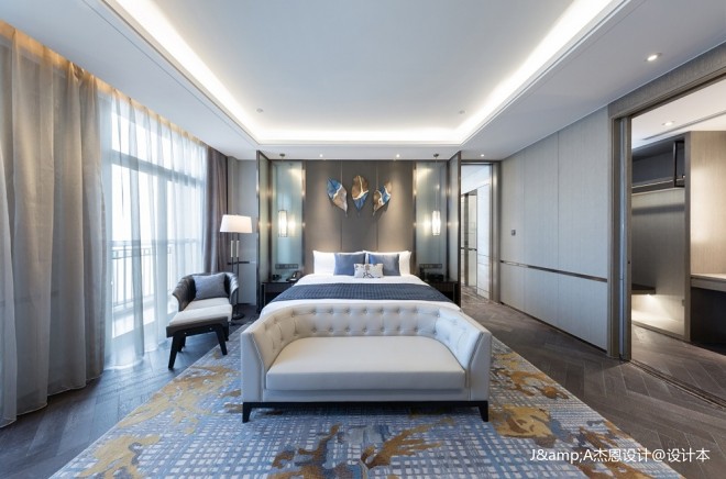 上海三甲港绿地铂瑞酒店空间设计——大床房图片