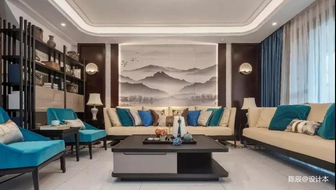 300平中式现代——客厅图片