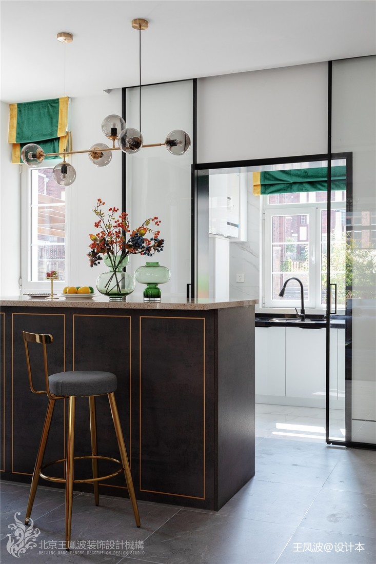 现代轻奢风格，张家口·观澜墅——厨房图片