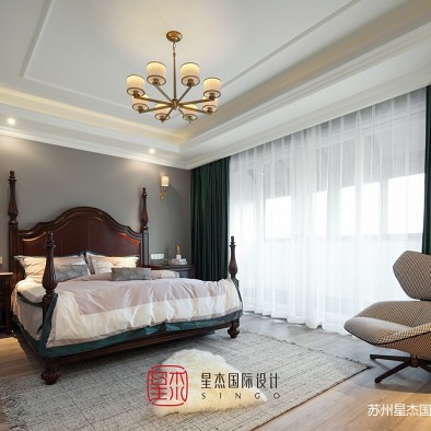 金塘·珑沐湾 | 500㎡ | 美式简约——卧室图片