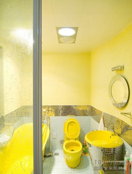 黄色卫生间装修效果图大全