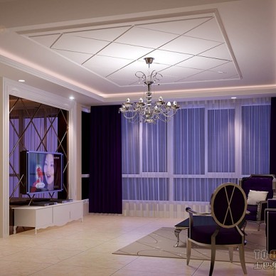 紫色沙发客厅2