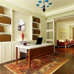 欧式现代书房装修效果图大全2012图片