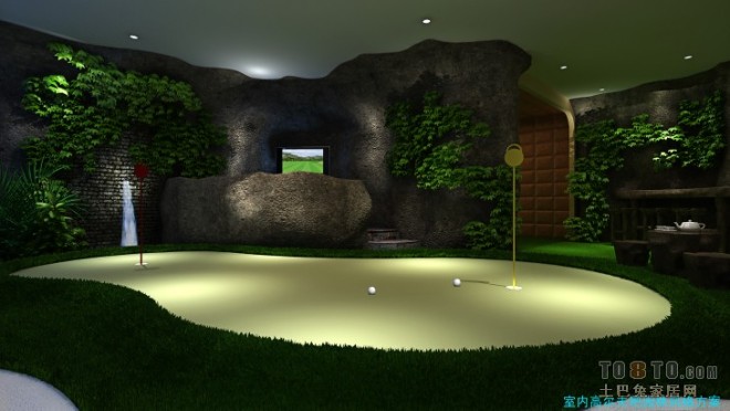 室内高尔夫球场园林风格设计