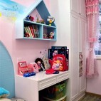 田园风格三居室适合宜家女孩儿童房手绘墙背景墙装修效果图片