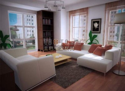 室内客厅3d模型下载